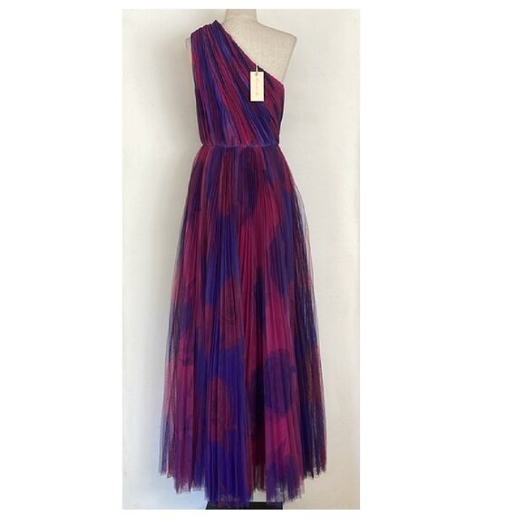Hutch One Shoulder Dress in Purple and Blue- NWT! $598 - Picture 3 of 8